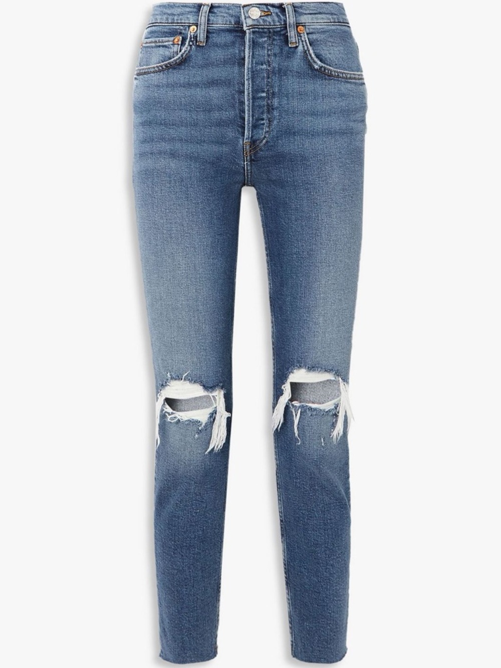 RE/DONE Originals Distressed High-Rise Jeans – Size 25